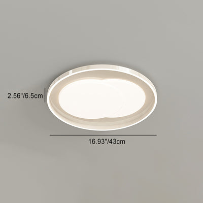 Plafonnier LED rond en fer acrylique minimaliste moderne pour chambre 