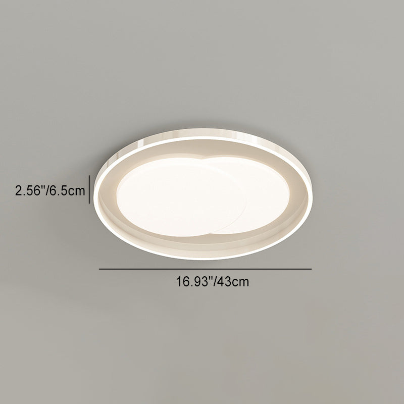 Plafonnier LED rond en fer acrylique minimaliste moderne pour chambre 