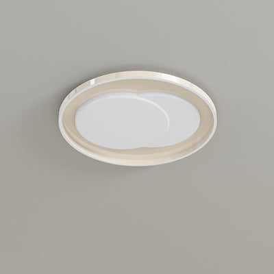 Plafonnier LED rond en fer acrylique minimaliste moderne pour chambre 