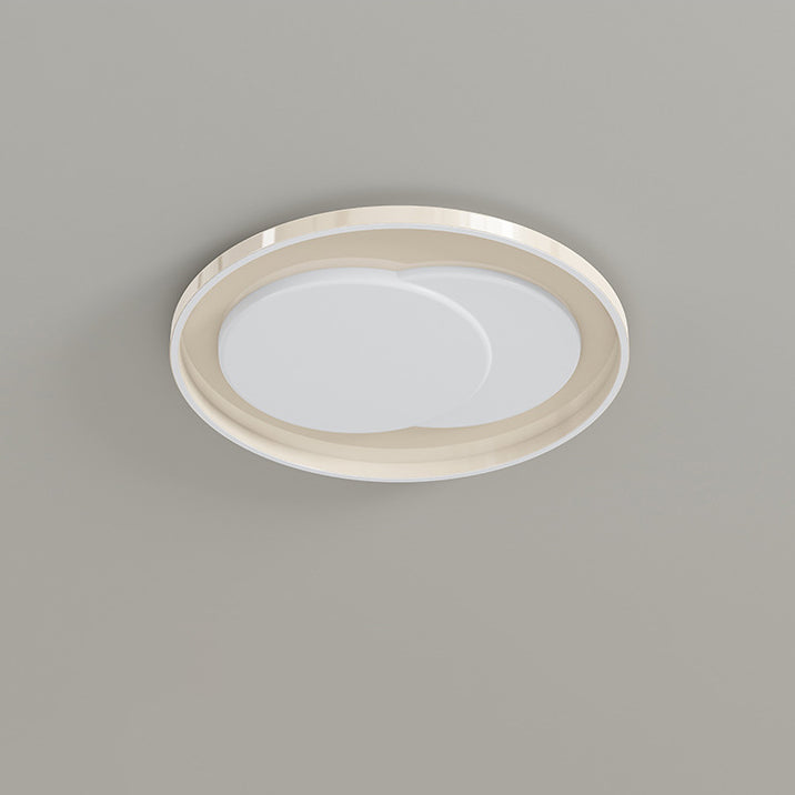 Plafonnier LED rond en fer acrylique minimaliste moderne pour chambre 