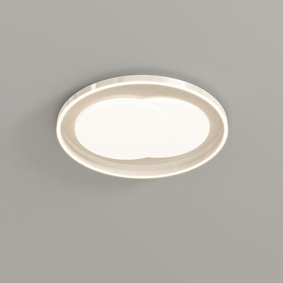 Plafonnier LED rond en fer acrylique minimaliste moderne pour chambre 