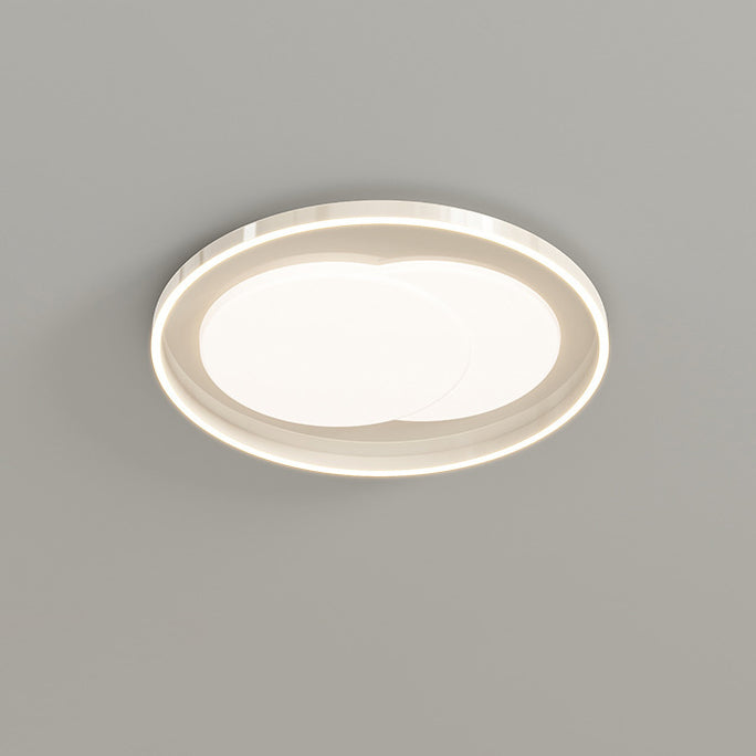 Plafonnier LED rond en fer acrylique minimaliste moderne pour chambre 