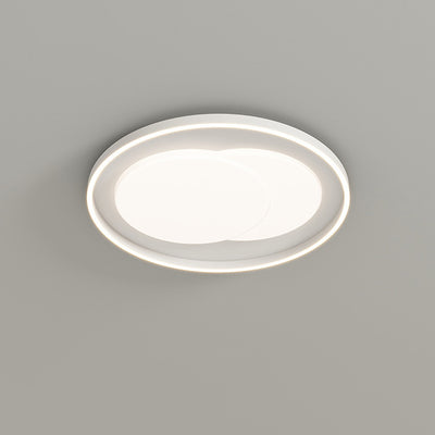 Plafonnier LED rond en fer acrylique minimaliste moderne pour chambre 