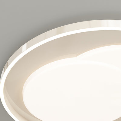 Plafonnier LED rond en fer acrylique minimaliste moderne pour chambre 