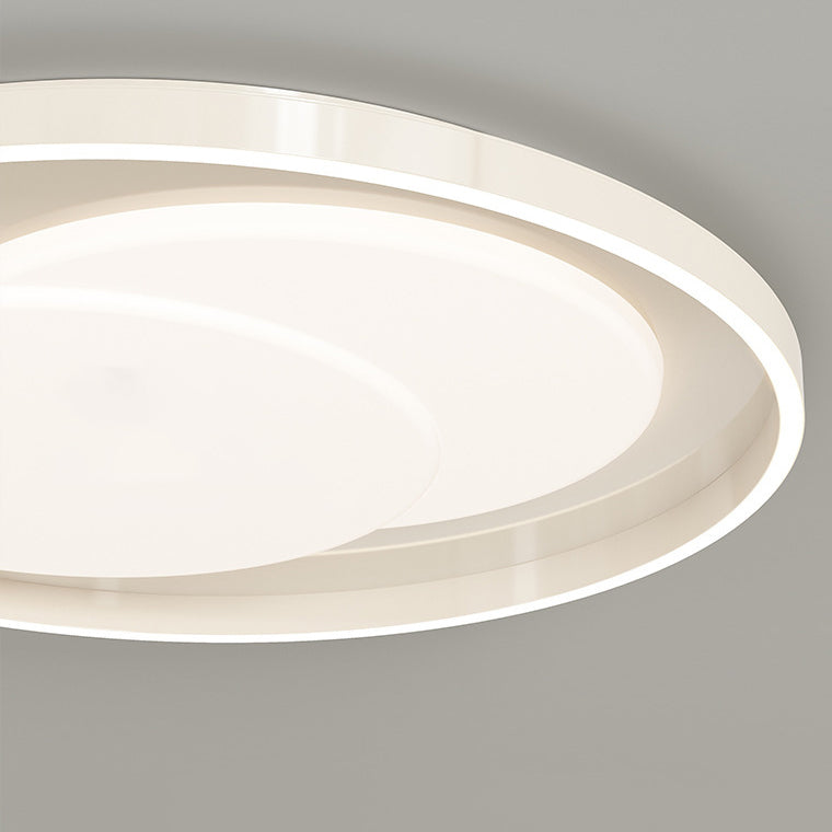 Plafonnier LED rond en fer acrylique minimaliste moderne pour chambre 