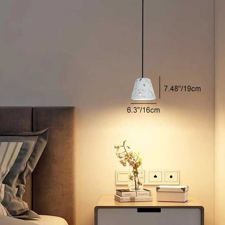 Cylindre Scandinave Contemporain en Ciment, Suspension à 1 Lumière pour Salon 