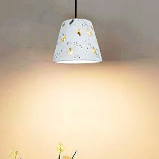 Cylindre Scandinave Contemporain en Ciment, Suspension à 1 Lumière pour Salon 
