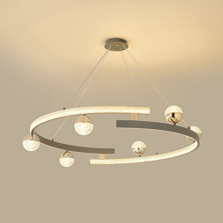 Moderne Luxus Ring Eisen Acryl LED Kronleuchter Für Wohnzimmer 