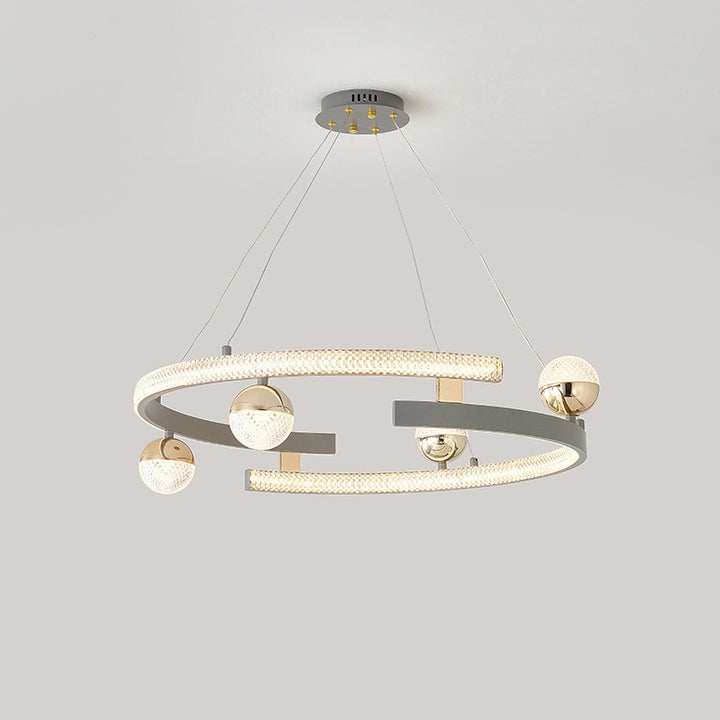 Moderne Luxus Ring Eisen Acryl LED Kronleuchter Für Wohnzimmer 