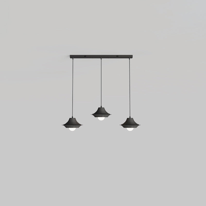 Modern Minimalist Trapezoid Iron Acrylic 1/3 Light Chandelier Island Light For Dining Room