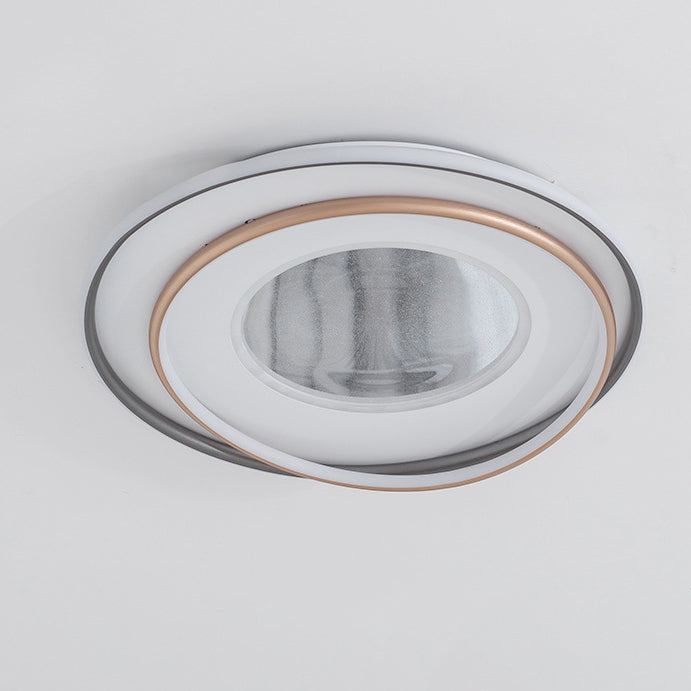 Plafonnier LED moderne minimaliste à plusieurs couches en cercle en fer, aluminium et acrylique pour chambre 