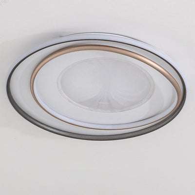 Plafonnier LED moderne minimaliste à plusieurs couches en cercle en fer, aluminium et acrylique pour chambre 