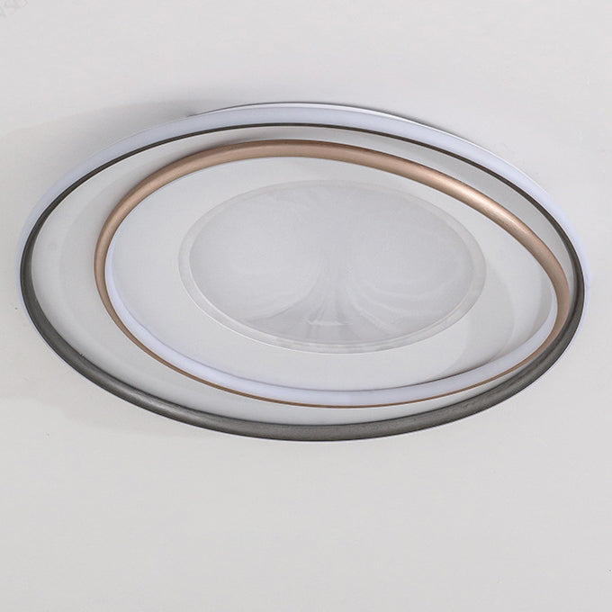 Plafonnier LED moderne minimaliste à plusieurs couches en cercle en fer, aluminium et acrylique pour chambre 