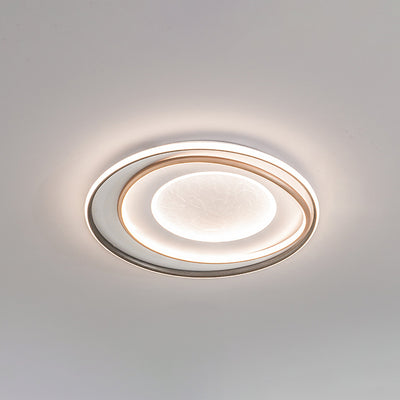 Plafonnier LED moderne minimaliste à plusieurs couches en cercle en fer, aluminium et acrylique pour chambre 