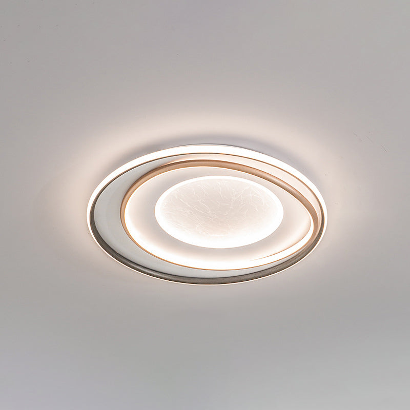 Plafonnier LED moderne minimaliste à plusieurs couches en cercle en fer, aluminium et acrylique pour chambre 