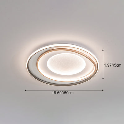 Plafonnier LED moderne minimaliste à plusieurs couches en cercle en fer, aluminium et acrylique pour chambre 
