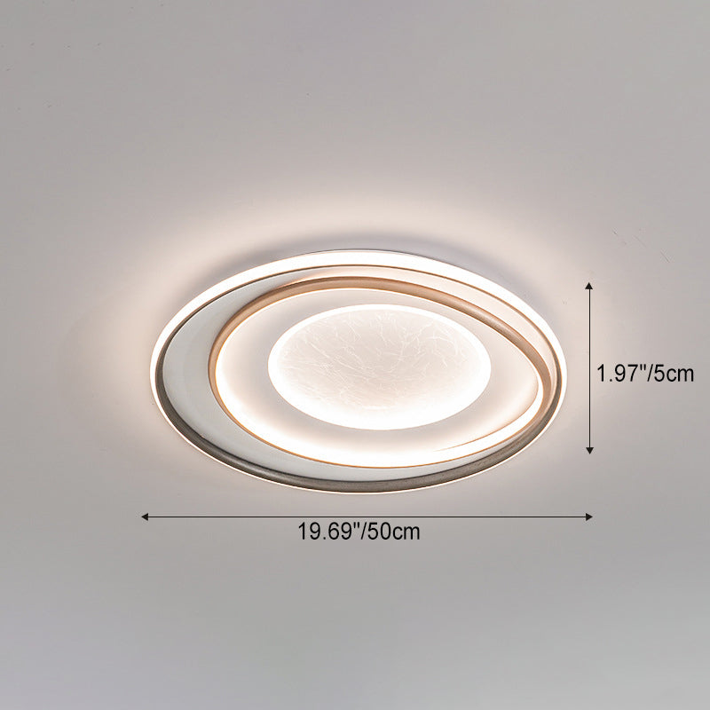 Plafonnier LED moderne minimaliste à plusieurs couches en cercle en fer, aluminium et acrylique pour chambre 