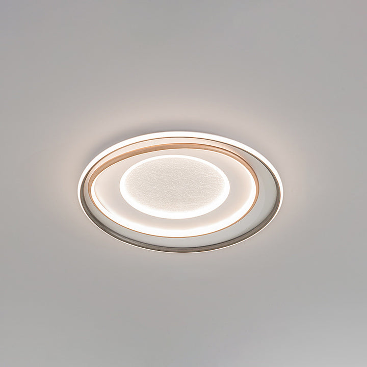Plafonnier LED moderne minimaliste à plusieurs couches en cercle en fer, aluminium et acrylique pour chambre 