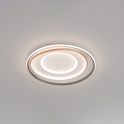Plafonnier LED moderne minimaliste à plusieurs couches en cercle en fer, aluminium et acrylique pour chambre 