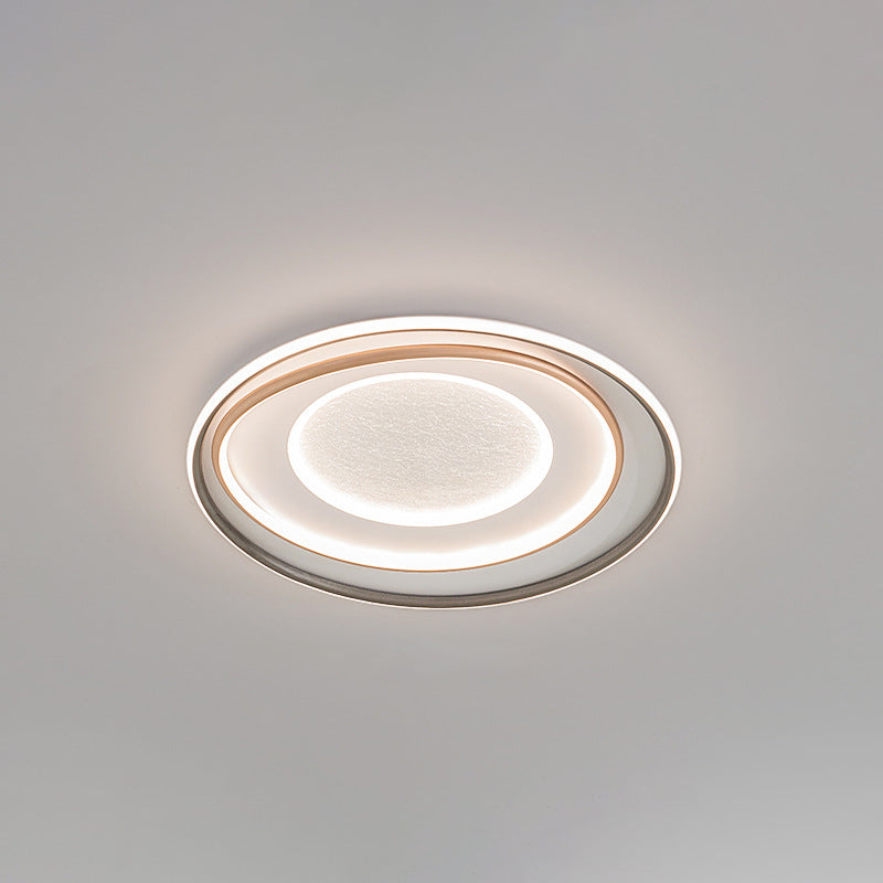 Plafonnier LED moderne minimaliste à plusieurs couches en cercle en fer, aluminium et acrylique pour chambre 