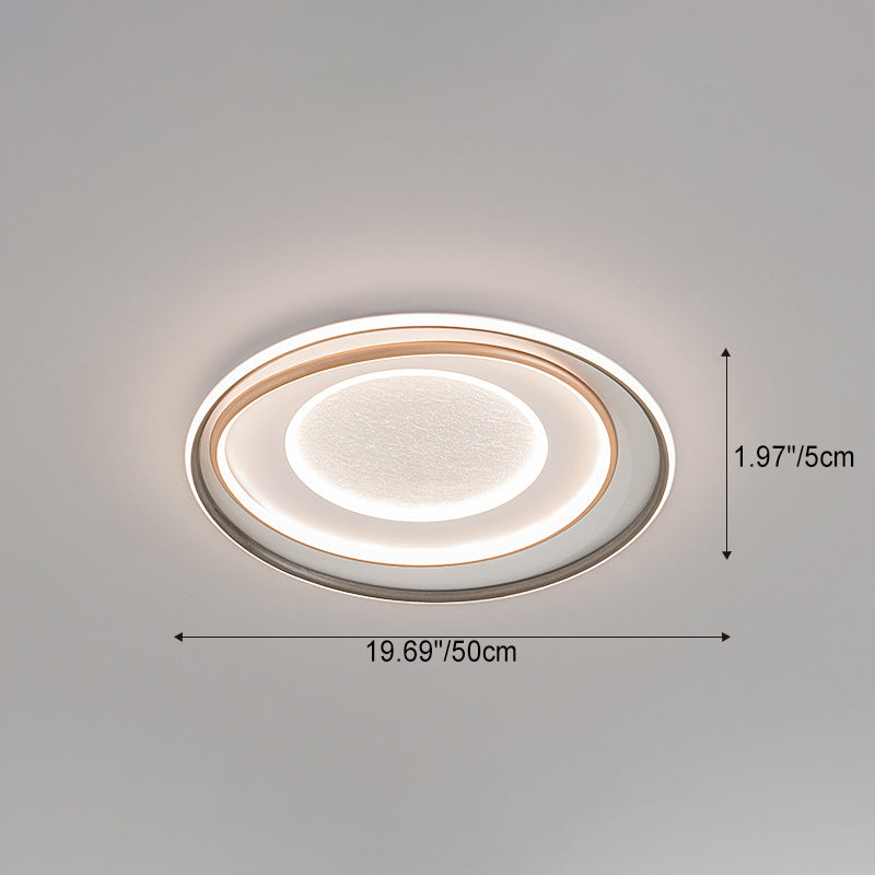 Plafonnier LED moderne minimaliste à plusieurs couches en cercle en fer, aluminium et acrylique pour chambre 