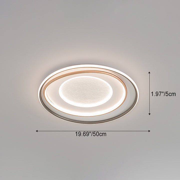 Plafonnier LED moderne minimaliste à plusieurs couches en cercle en fer, aluminium et acrylique pour chambre 