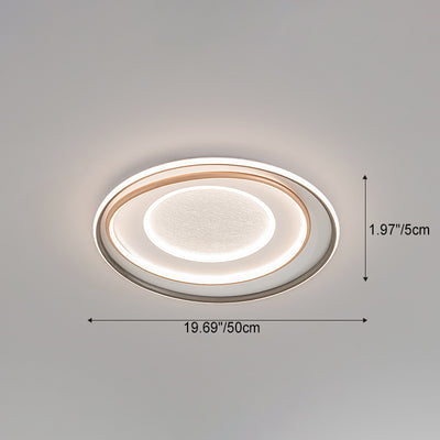 Plafonnier LED moderne minimaliste à plusieurs couches en cercle en fer, aluminium et acrylique pour chambre 