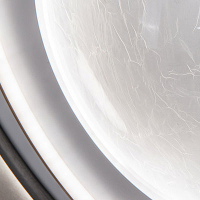 Plafonnier LED moderne minimaliste à plusieurs couches en cercle en fer, aluminium et acrylique pour chambre 