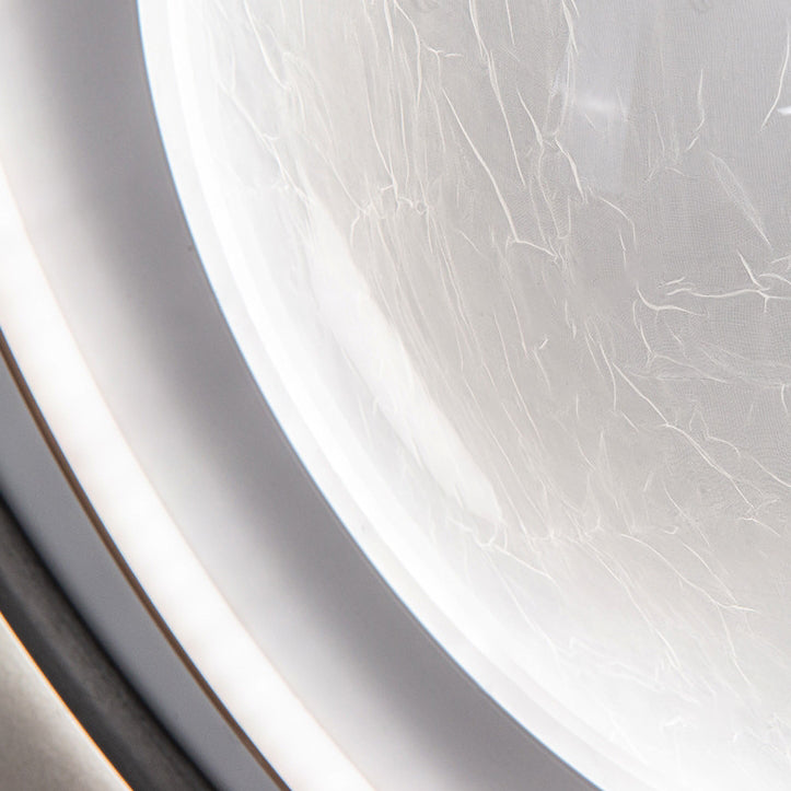 Plafonnier LED moderne minimaliste à plusieurs couches en cercle en fer, aluminium et acrylique pour chambre 
