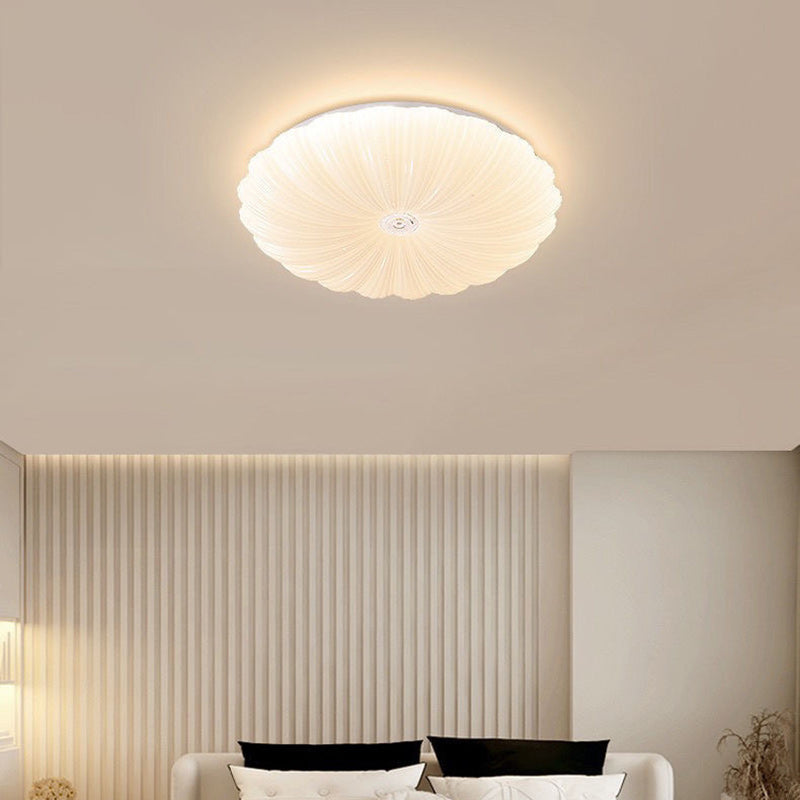 Plafonnier LED en fer acrylique rond minimaliste moderne pour chambre 