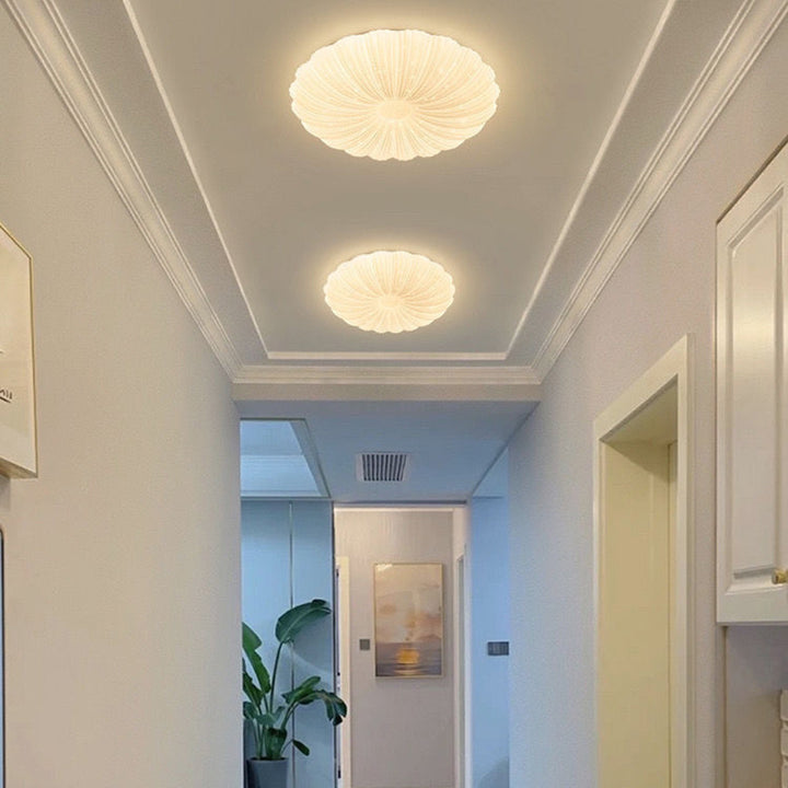 Plafonnier LED en fer acrylique rond minimaliste moderne pour chambre 