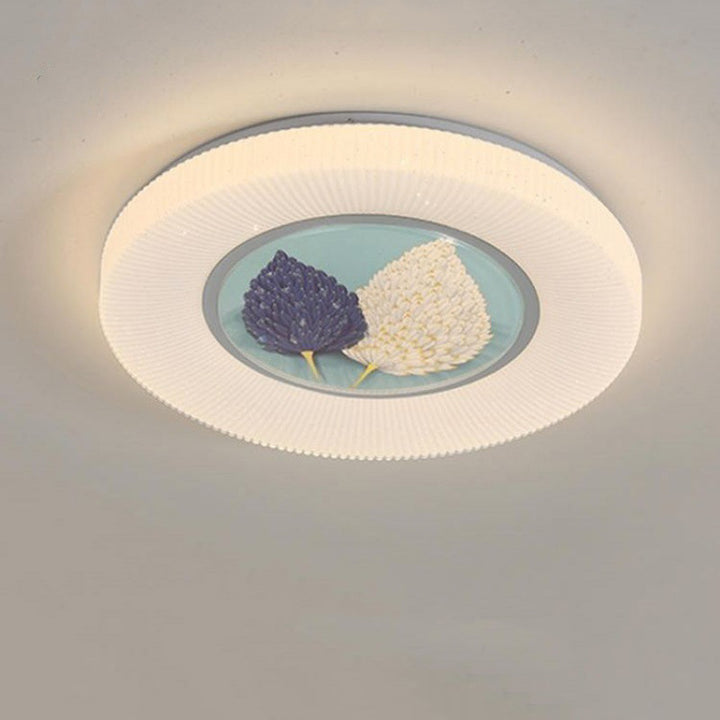 Plafonnier LED en fer acrylique rond minimaliste moderne pour chambre 