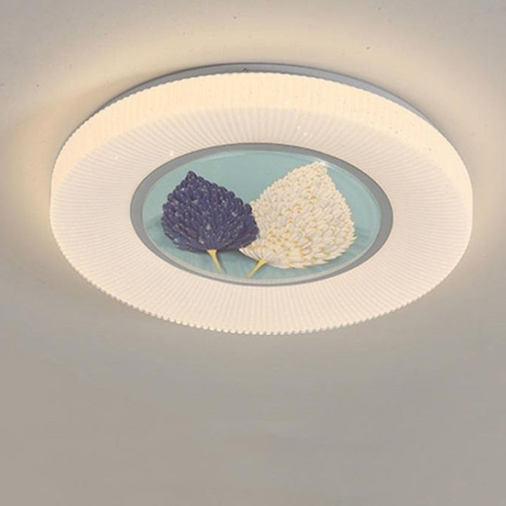 Plafonnier LED en fer acrylique rond minimaliste moderne pour chambre 