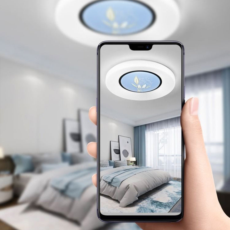 Plafonnier LED en fer acrylique rond minimaliste moderne pour chambre 