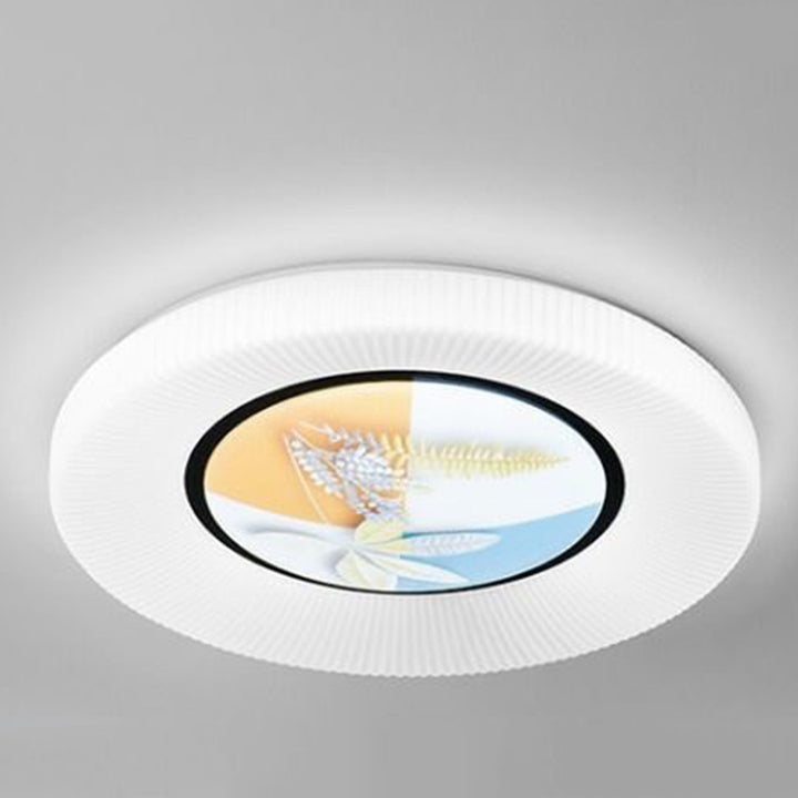 Plafonnier LED en fer acrylique rond minimaliste moderne pour chambre 