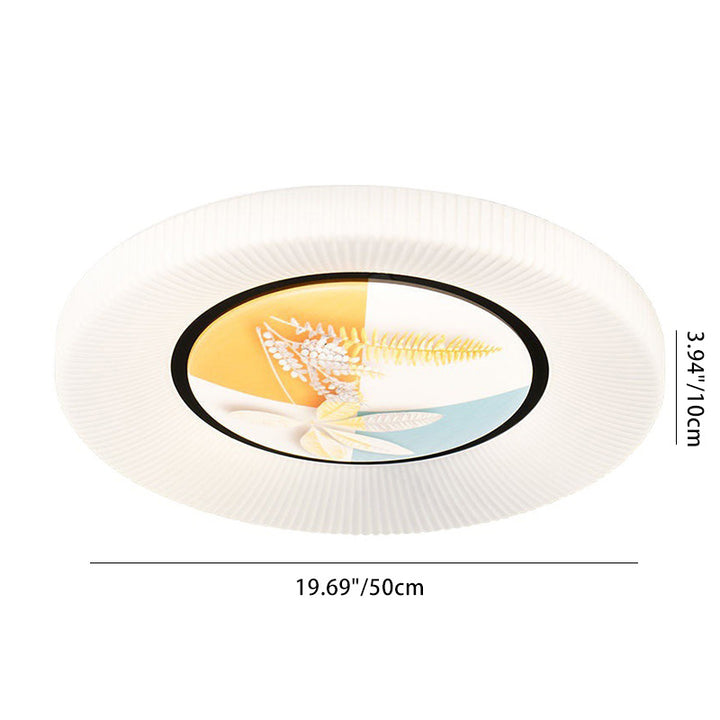 Plafonnier LED en fer acrylique rond minimaliste moderne pour chambre 