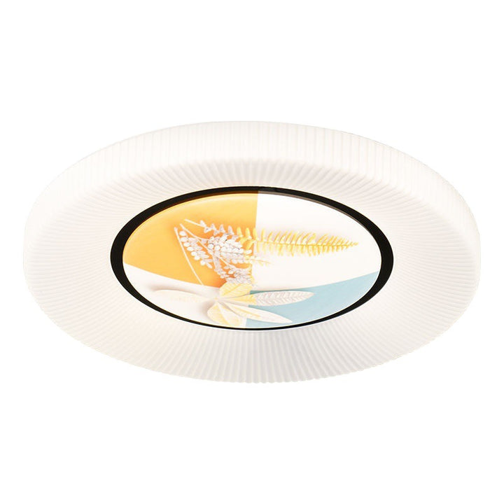 Plafonnier LED en fer acrylique rond minimaliste moderne pour chambre 
