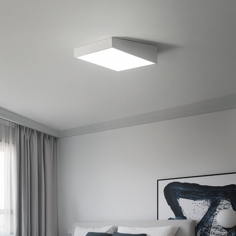 Moderne minimalistische Trapez Eisen Acryl LED Unterputz Deckenleuchte für Schlafzimmer 