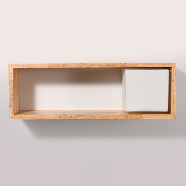 Aplique de pared de 1 luz de hierro rectangular tradicional japonés de madera maciza y vidrio para dormitorio 