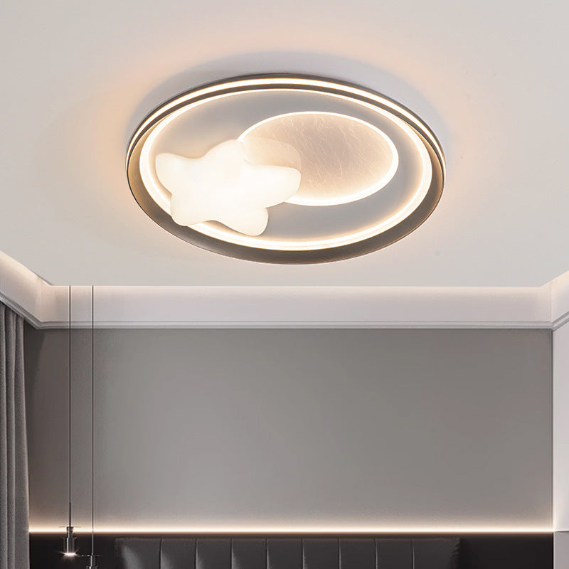 Moderne Einfachheit Wolke Runde Acryl Eisen Aluminium LED Unterputz Deckenleuchte Für Schlafzimmer 