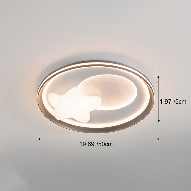 Moderne Einfachheit Wolke Runde Acryl Eisen Aluminium LED Unterputz Deckenleuchte Für Schlafzimmer 