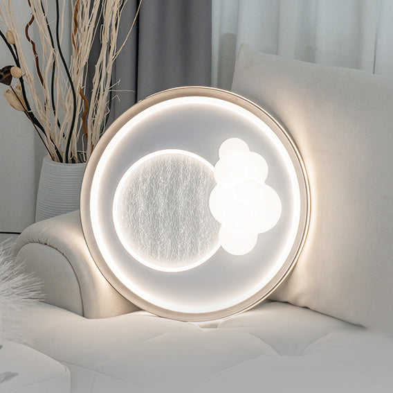 Moderne Einfachheit Wolke Runde Acryl Eisen Aluminium LED Unterputz Deckenleuchte Für Schlafzimmer 
