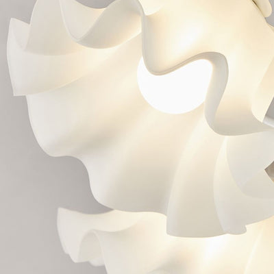 Contemporary Scandinavian Flower Metal Acrylic 4/6/7/9 Light Chandelier For Living Room