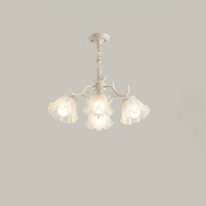 Contemporary Scandinavian Flower Metal Acrylic 4/6/7/9-Light Chandelier For Living Room