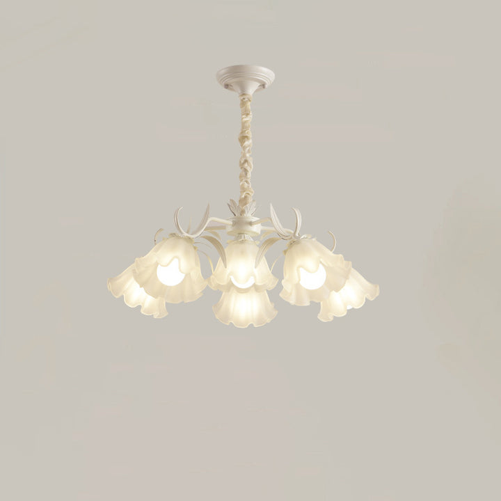 Contemporary Scandinavian Flower Metal Acrylic 4/6/7/9-Light Chandelier For Living Room
