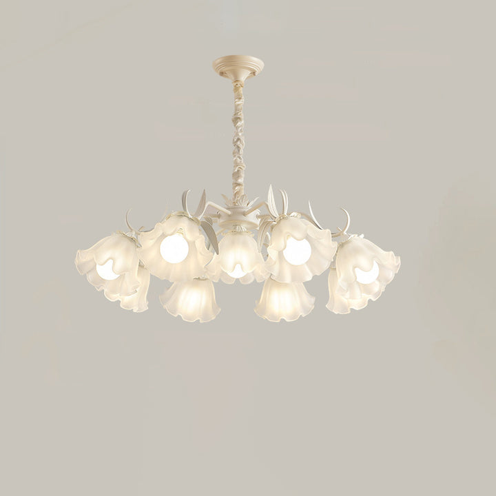 Contemporary Scandinavian Flower Metal Acrylic 4/6/7/9-Light Chandelier For Living Room