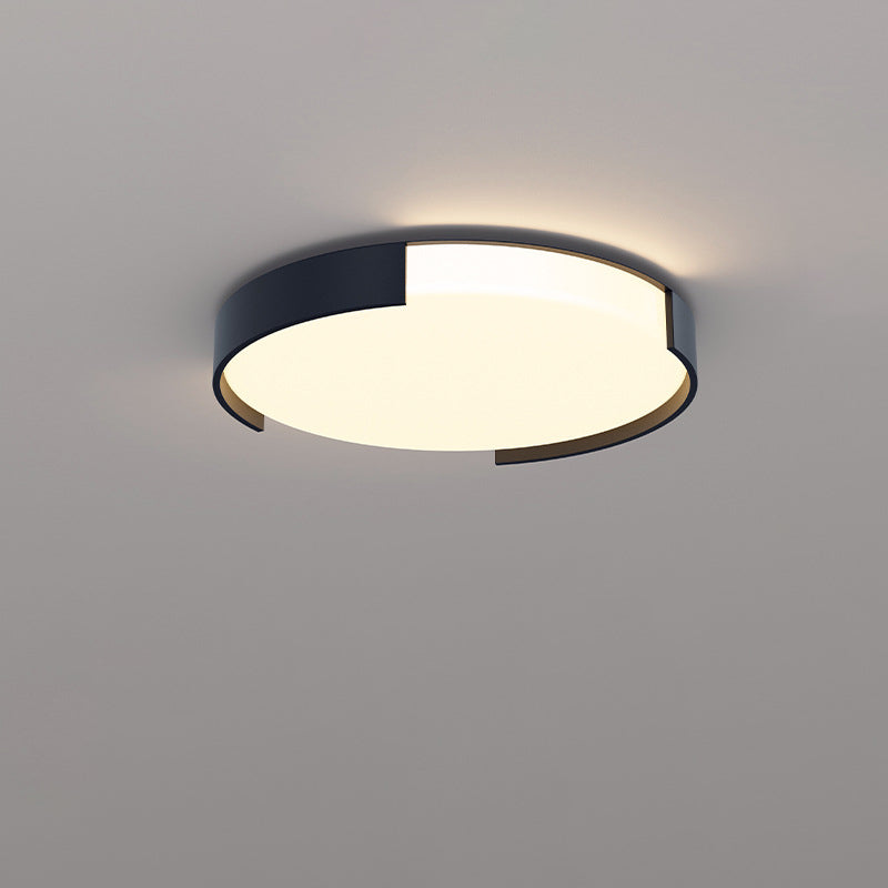 Luz de techo LED de montaje empotrado de plástico y hierro en forma de rectángulo de simplicidad moderna para sala de estar 