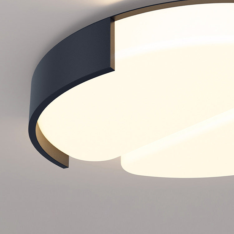 Luz de techo LED de montaje empotrado de plástico y hierro en forma de rectángulo de simplicidad moderna para sala de estar 