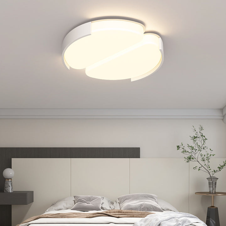 Luz de techo LED de montaje empotrado de plástico y hierro en forma de rectángulo de simplicidad moderna para sala de estar 