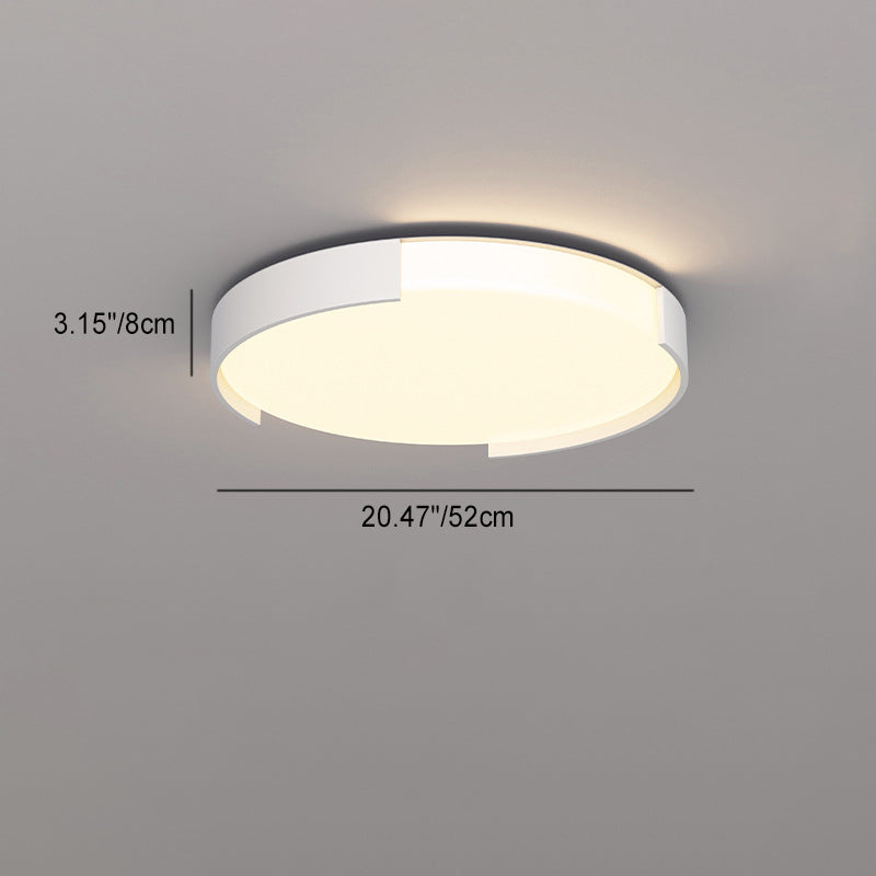Luz de techo LED de montaje empotrado de plástico y hierro en forma de rectángulo de simplicidad moderna para sala de estar 